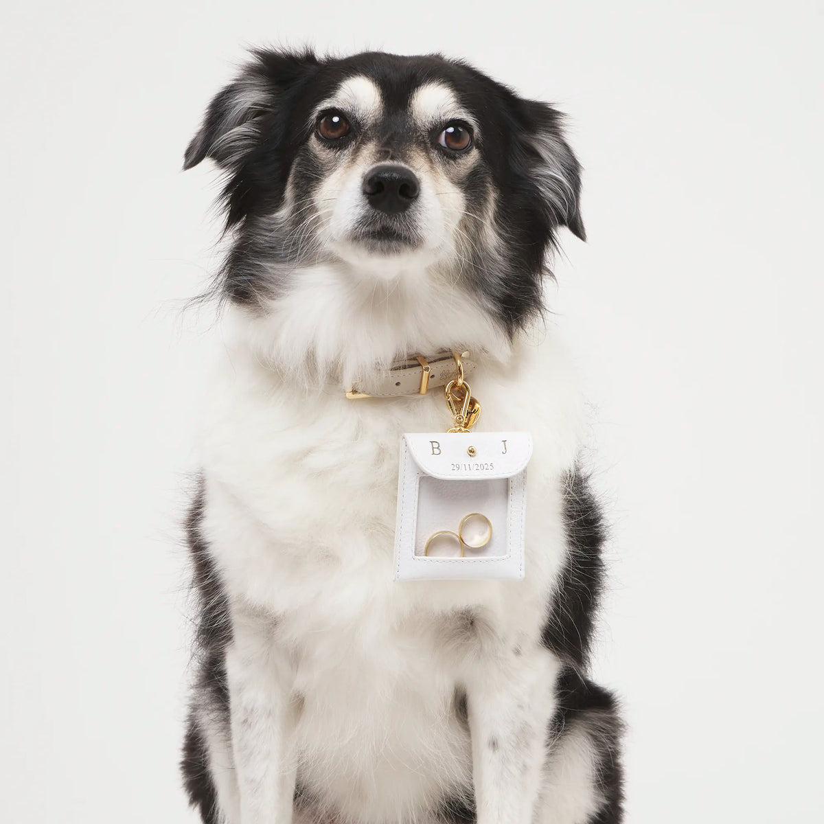 Porta Aliança para Pet Personalizado em Couro