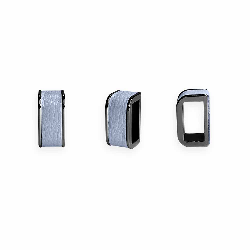 Passador de Metal para Coleira com Interior em Couro