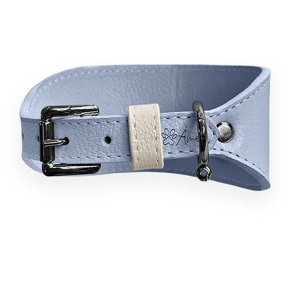 Coleira de Couro para Galgo com Design Anatômico