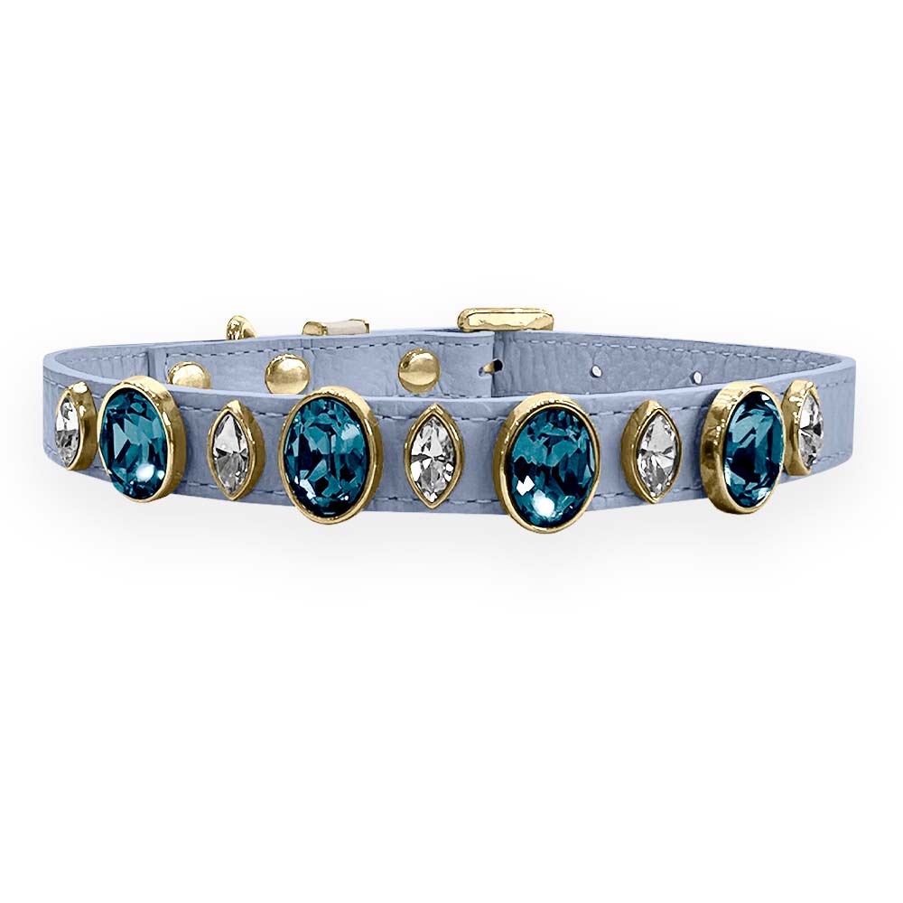 Coleira para Cachorro com Cristais de Strass | Catarina
