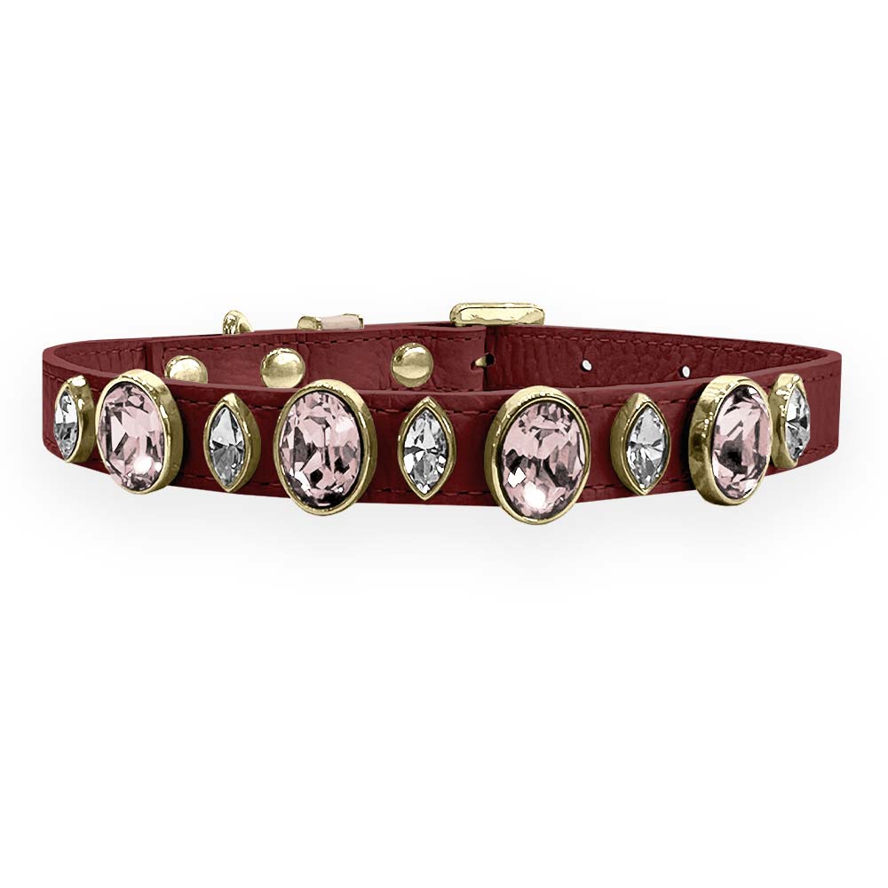 Coleira para Cachorro com Cristais de Strass | Catarina