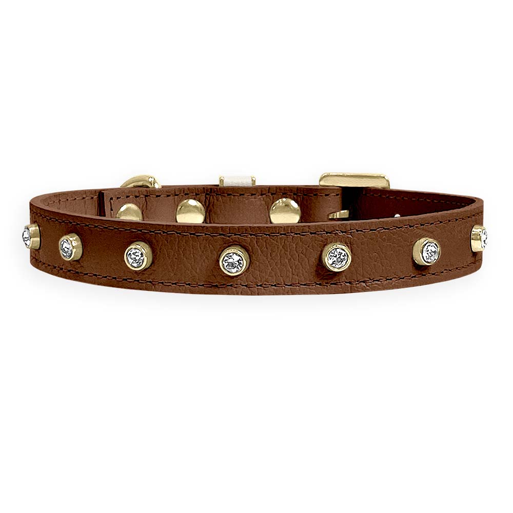Coleira Personalizada para Cachorro com Strass | Alice