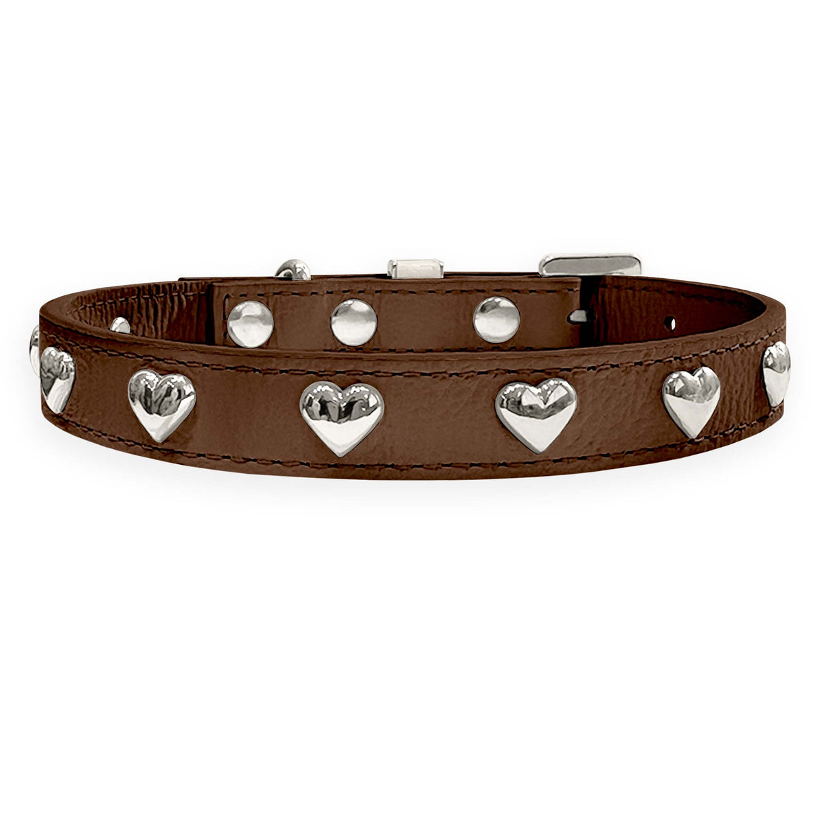 Coleira Personalizada para Cachorro com Corações | Stella