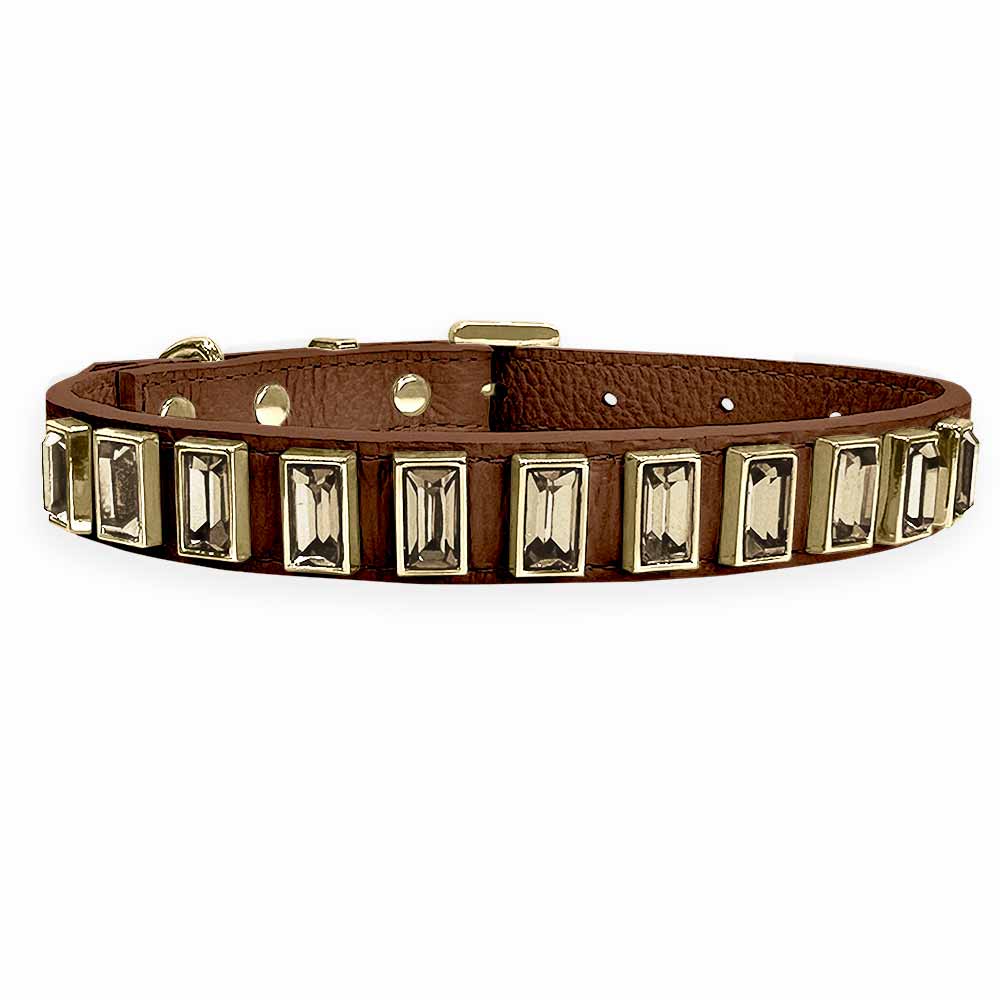 Coleira Personalizada para Cachorro com Strass | Ivy