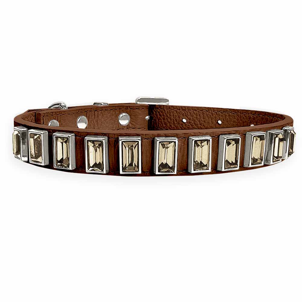 Coleira Personalizada para Cachorro com Strass | Ivy