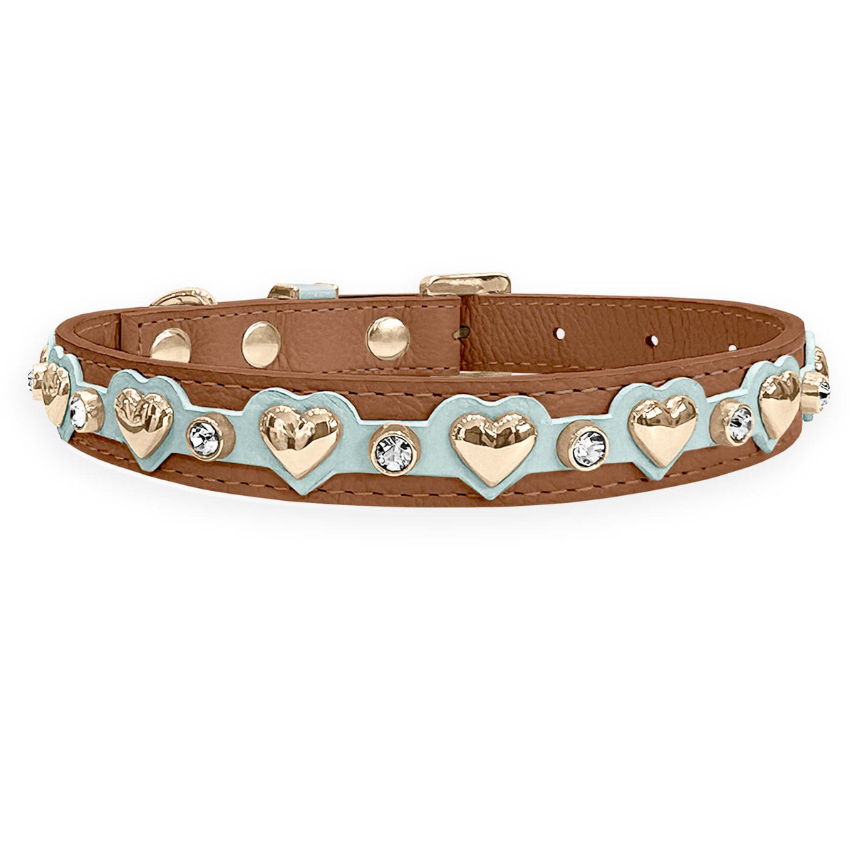 Coleira Personalizada para Cachorro com Corações | Lili