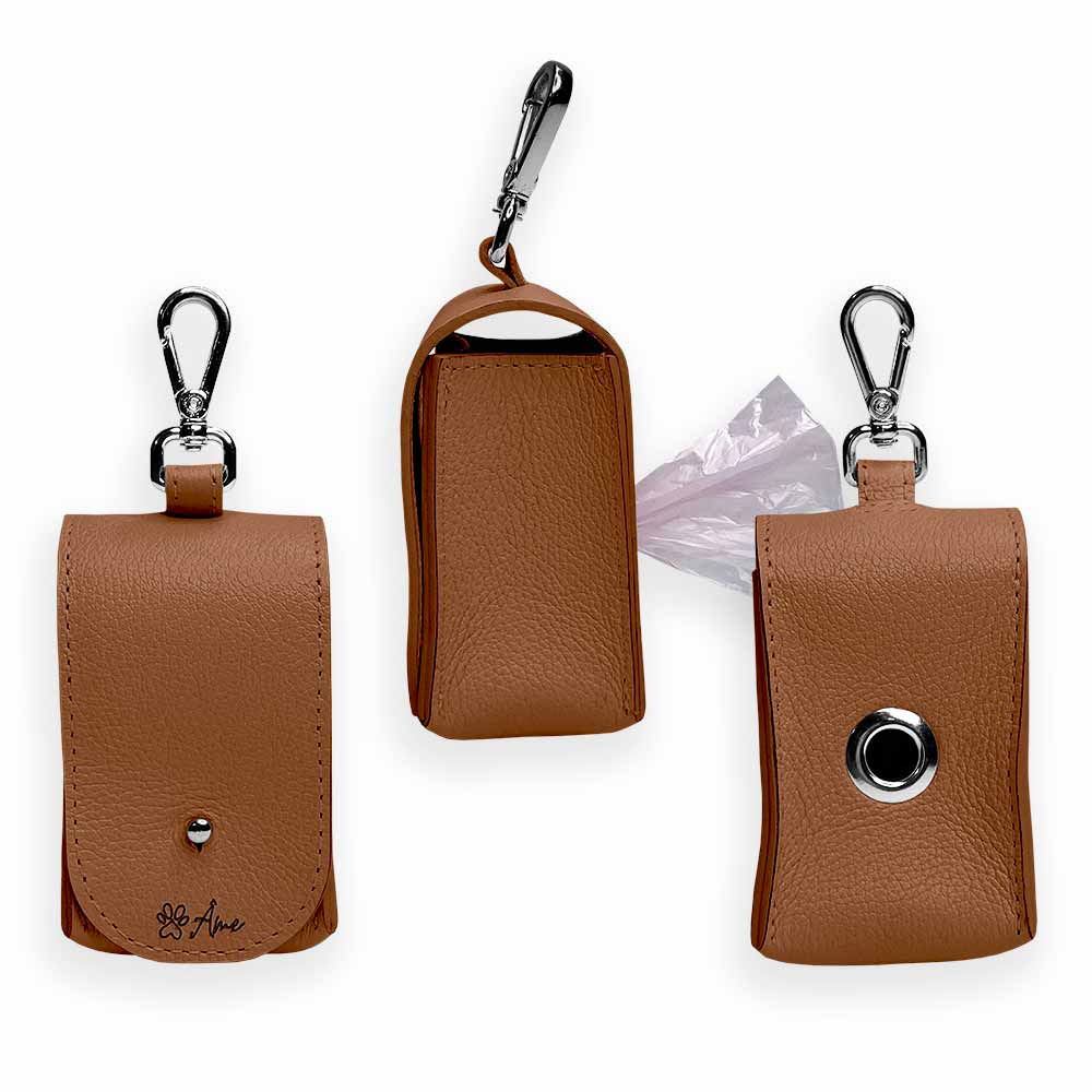Porta Saquinhos Higiênicos de Couro para Cachorro