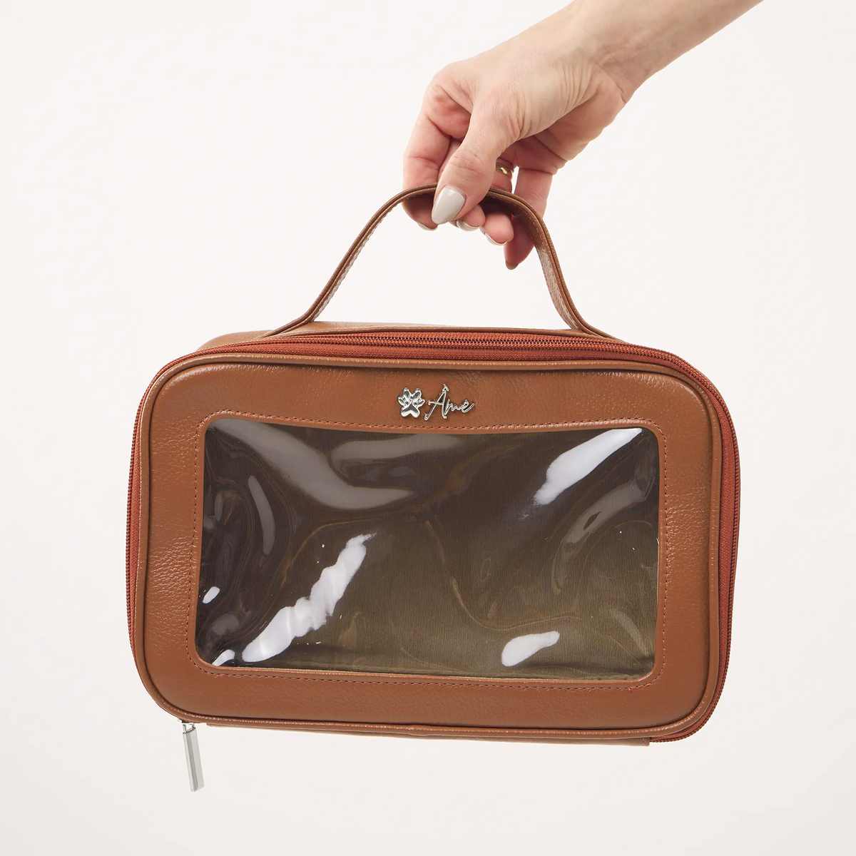 Necessaire de Couro Legítimo com Visor | Artesanal