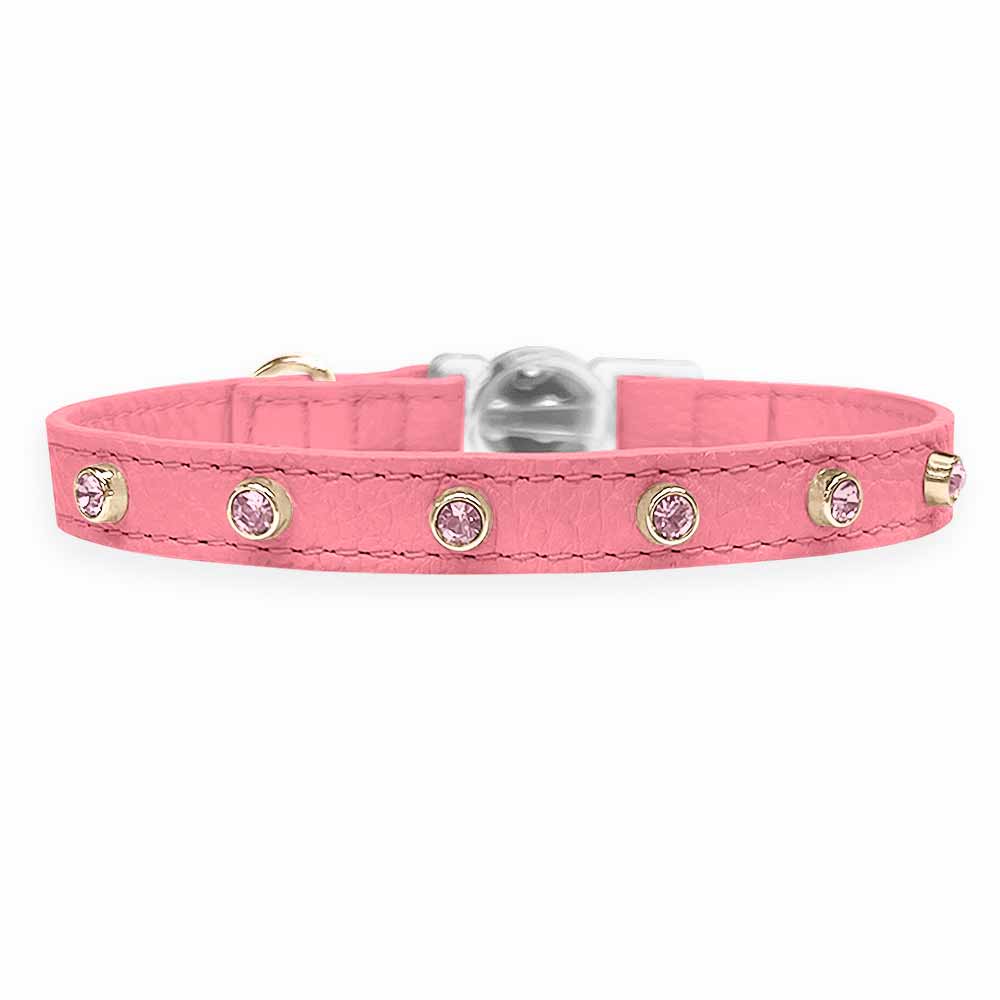 Coleira para Gato em Couro com Strass | Alice