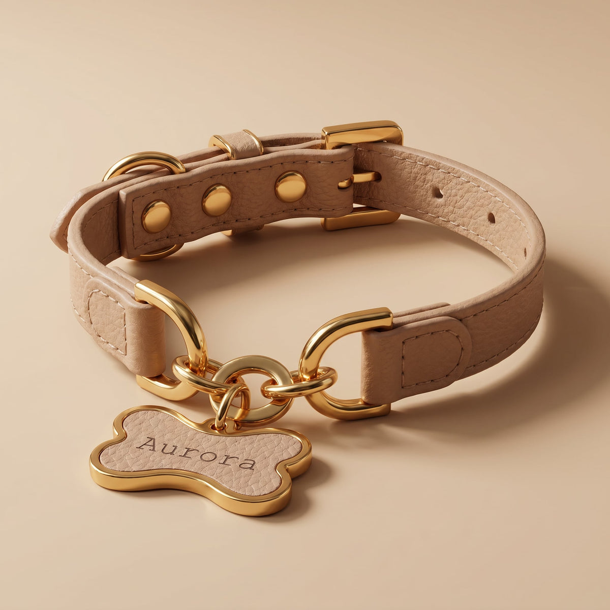 Coleira Personalizada para Cachorro com Corrente | Julie