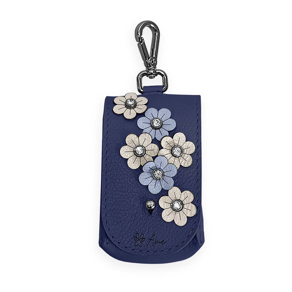 Porta Saquinhos Higiênicos de Couro com Flores | Prímula