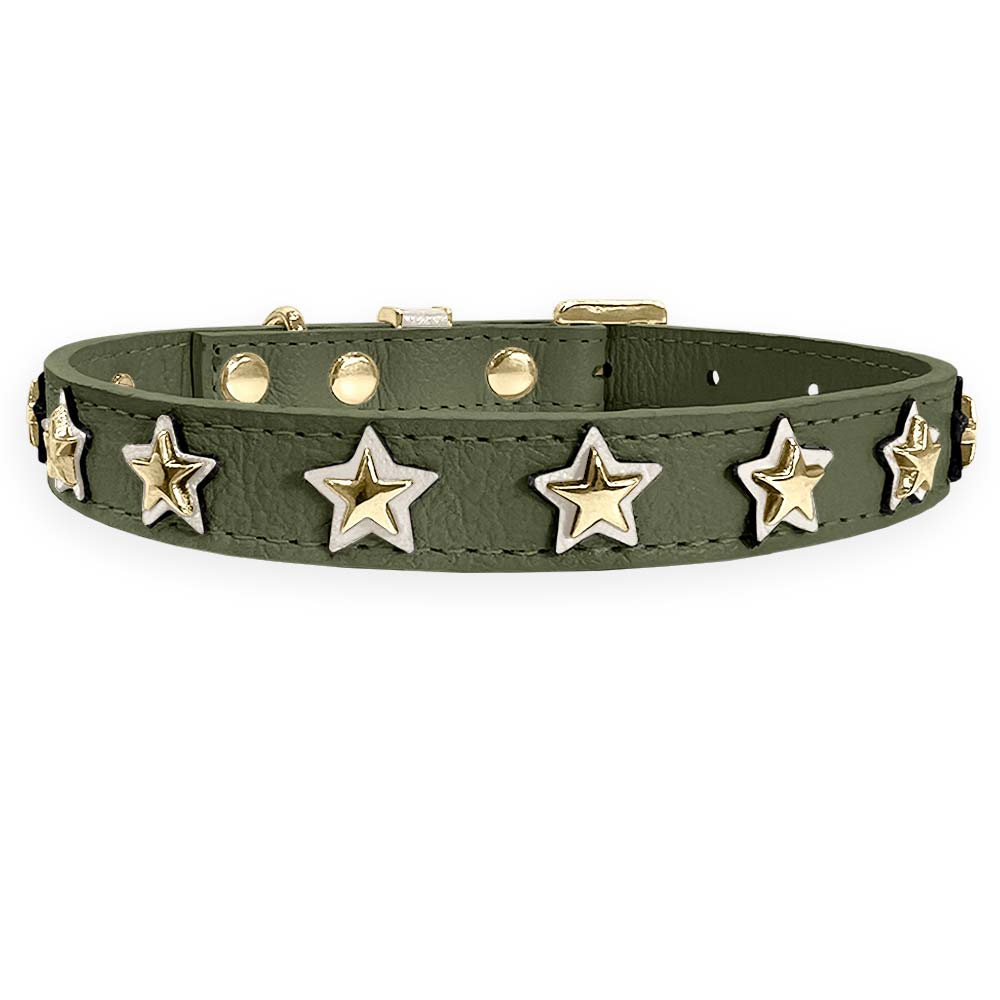 Coleira Personalizada para Cachorro com Estrelas | Órion