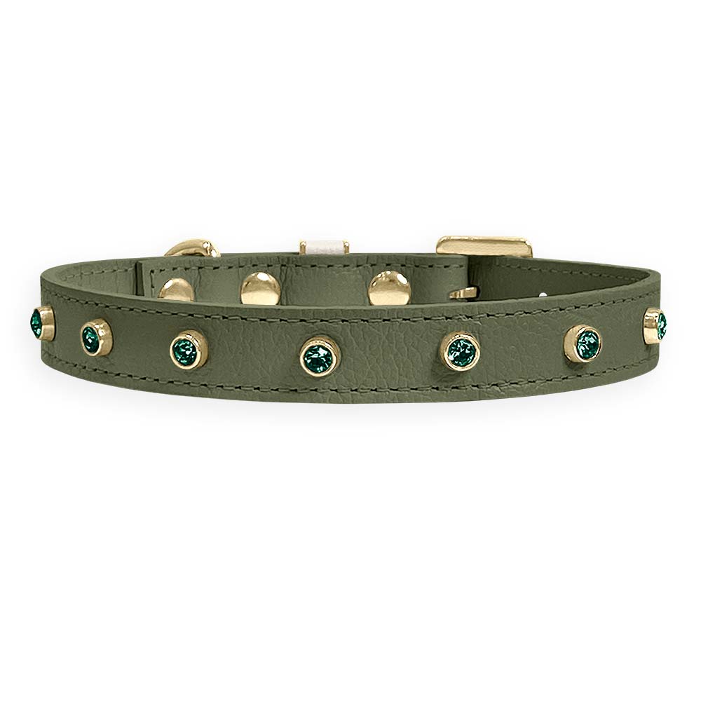 Coleira Personalizada para Cachorro com Strass | Alice