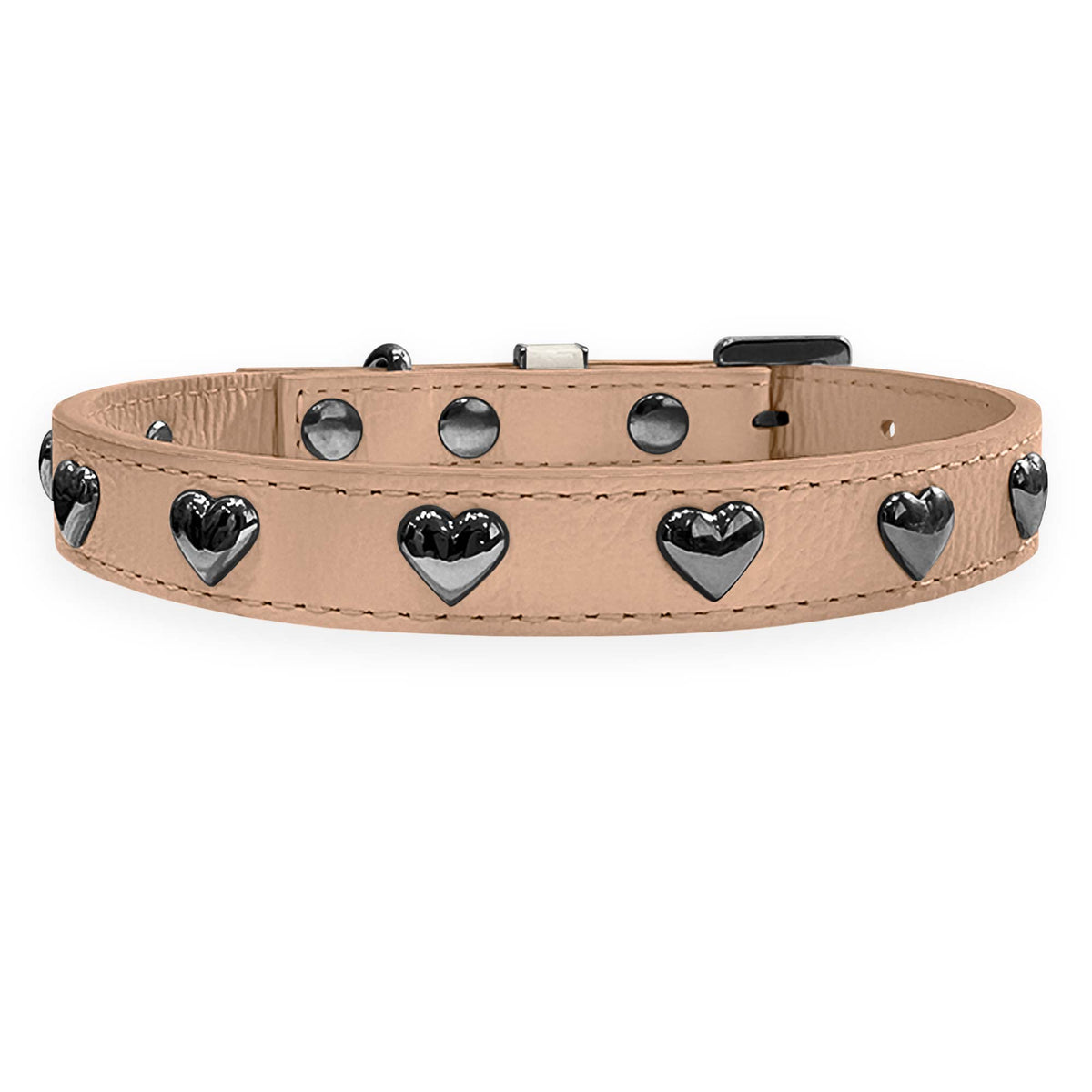 Coleira Personalizada para Cachorro com Corações | Stella