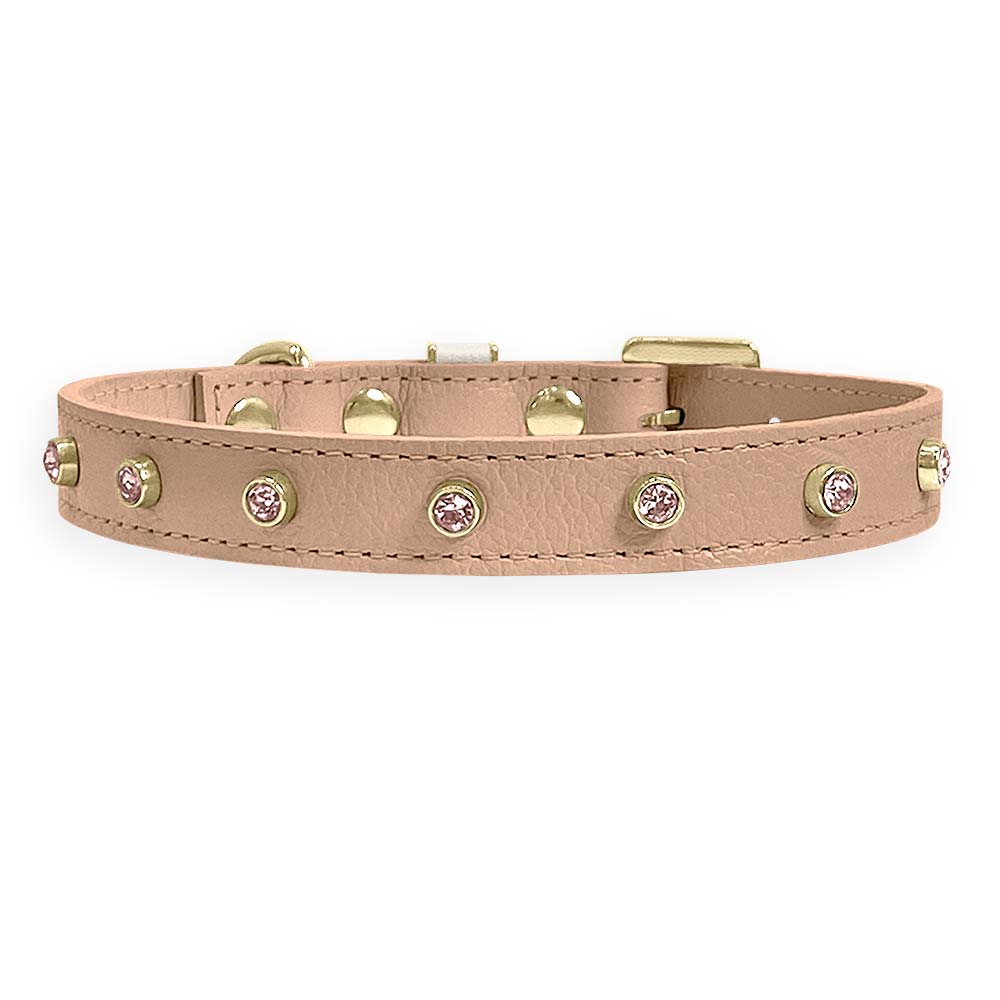 Coleira Personalizada para Cachorro com Strass | Alice