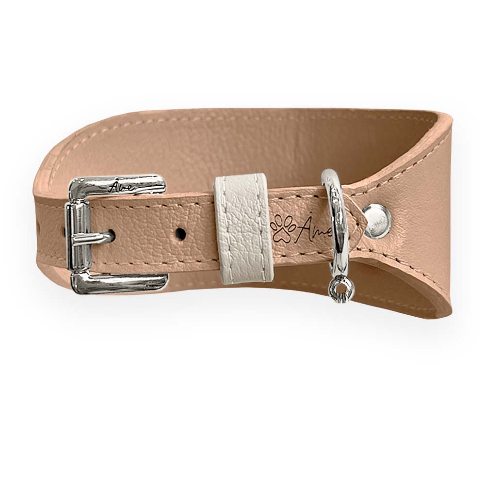 Coleira de Couro para Galgo com Design Anatômico