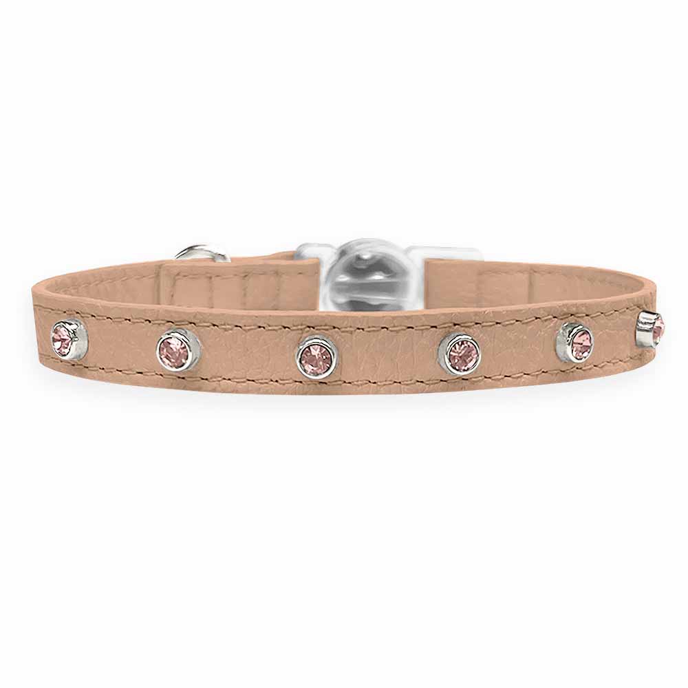 Coleira para Gato em Couro com Strass | Alice