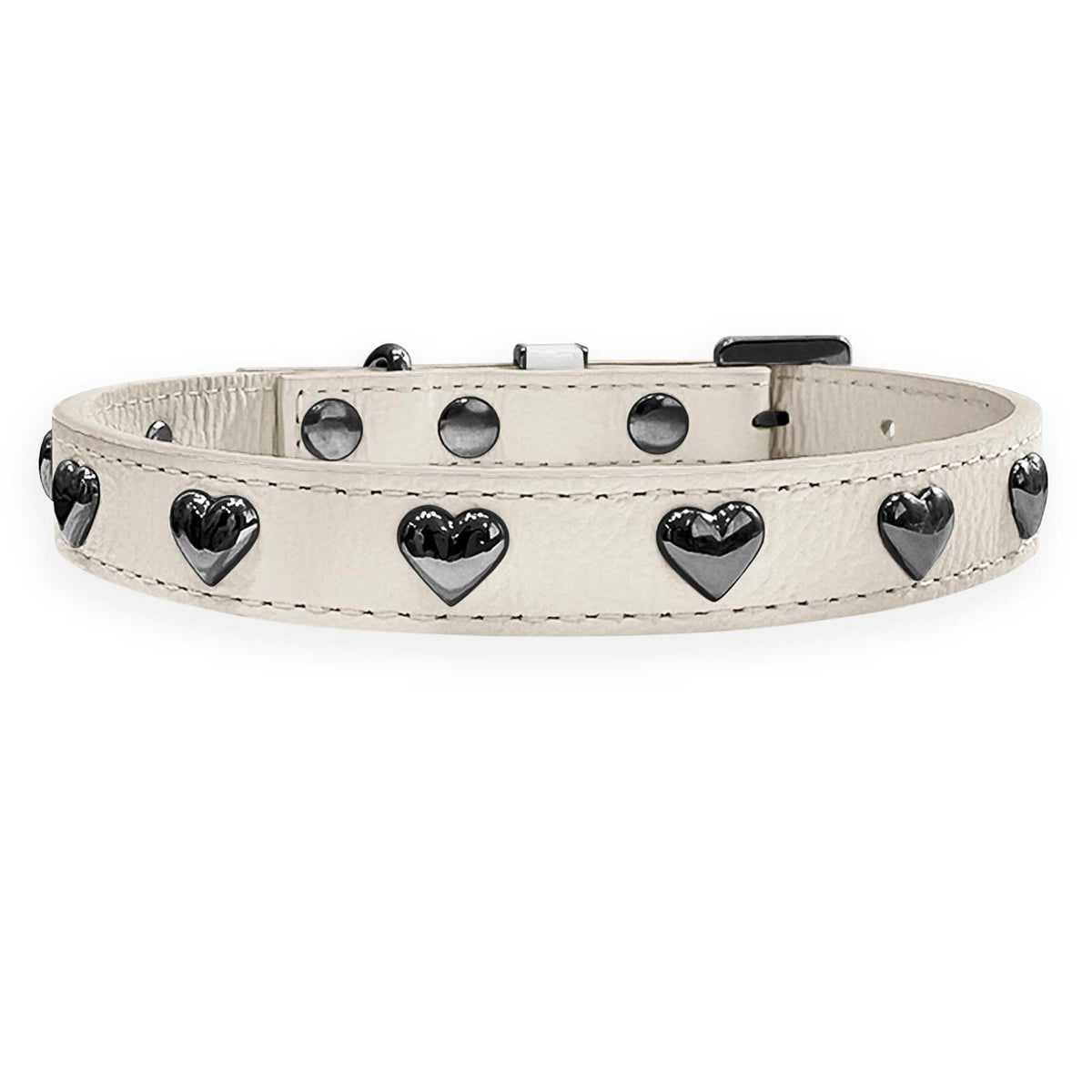 Coleira Personalizada para Cachorro com Corações | Stella