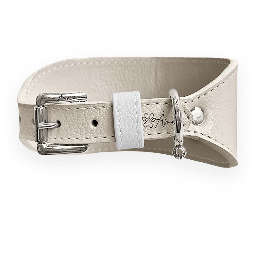 Coleira de Couro para Galgo com Design Anatômico