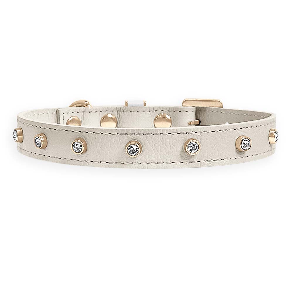 Coleira Personalizada para Cachorro com Strass | Alice