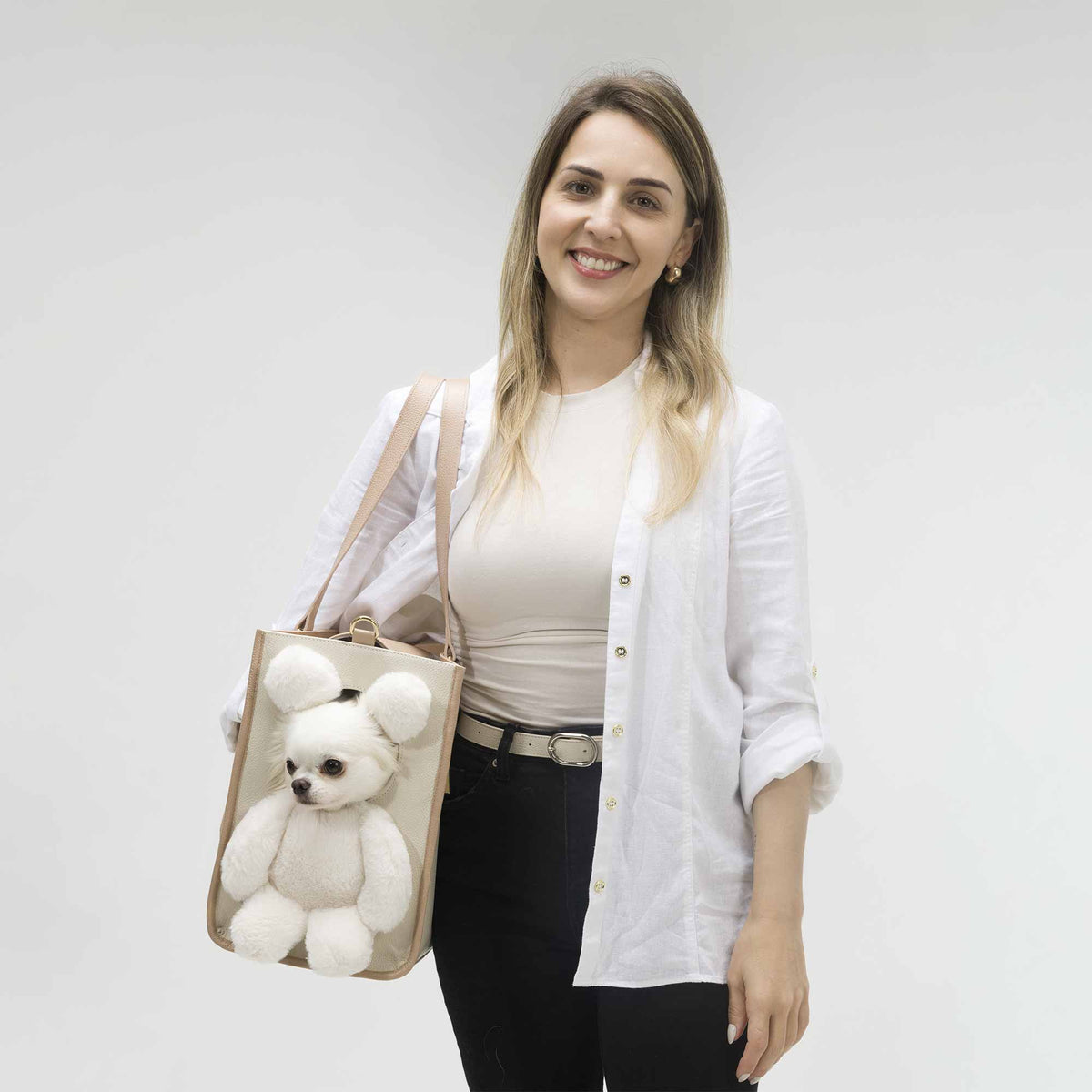 Bolsa de Passeio Pet com Efeito Ursinho | Teddy