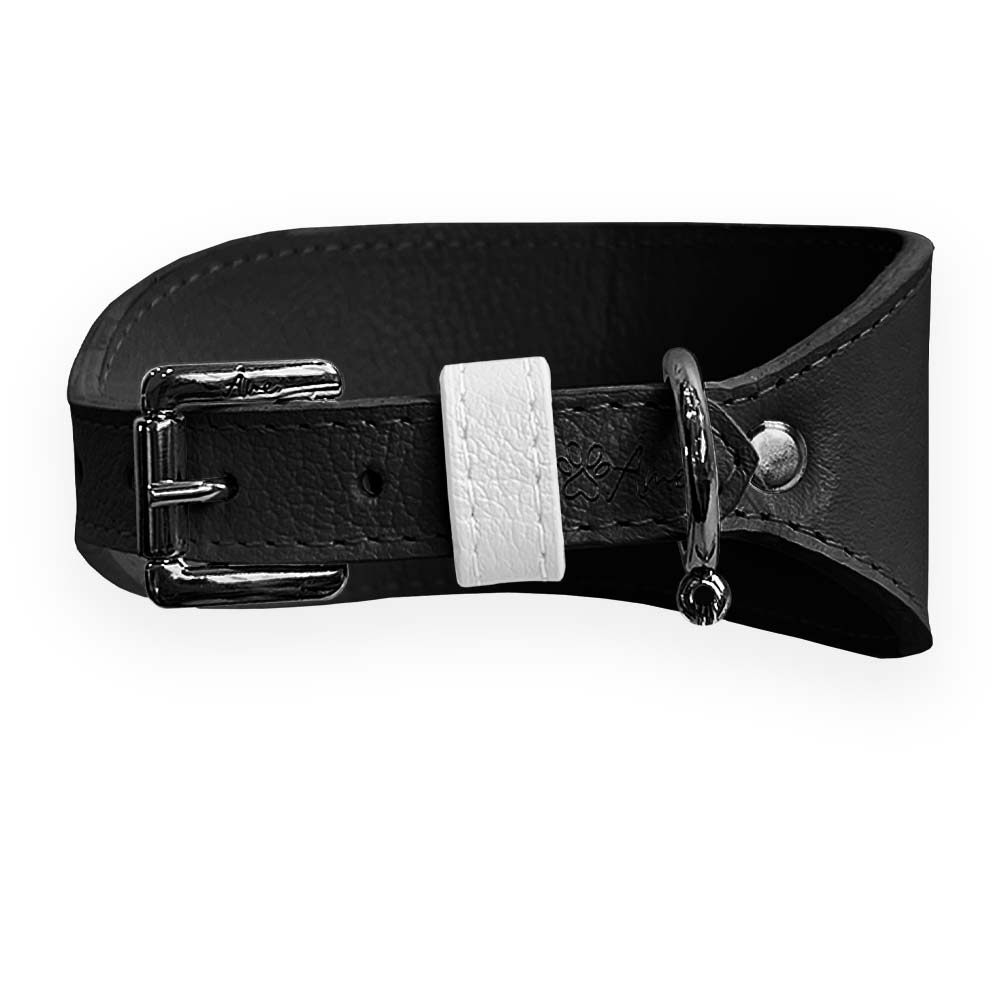 Coleira de Couro para Galgo com Design Anatômico