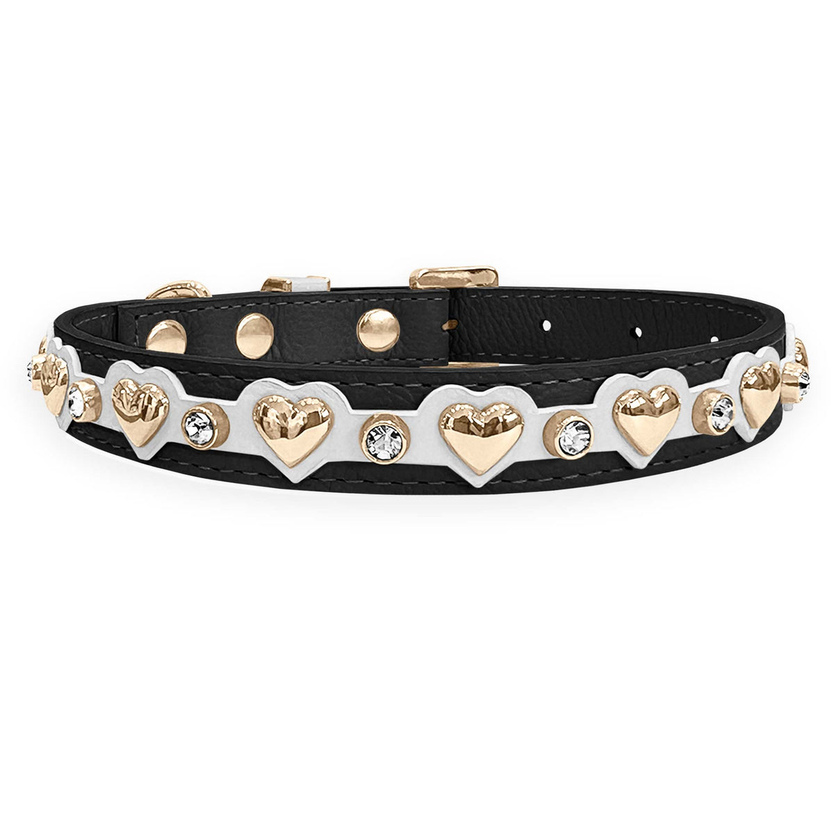 Coleira Personalizada para Cachorro com Corações | Lili