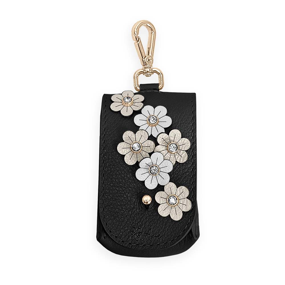 Porta Saquinhos Higiênicos de Couro com Flores | Prímula