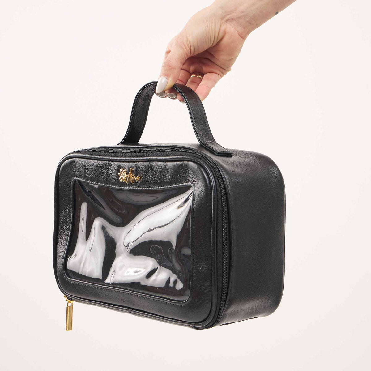 Necessaire de Couro Legítimo com Visor | Artesanal
