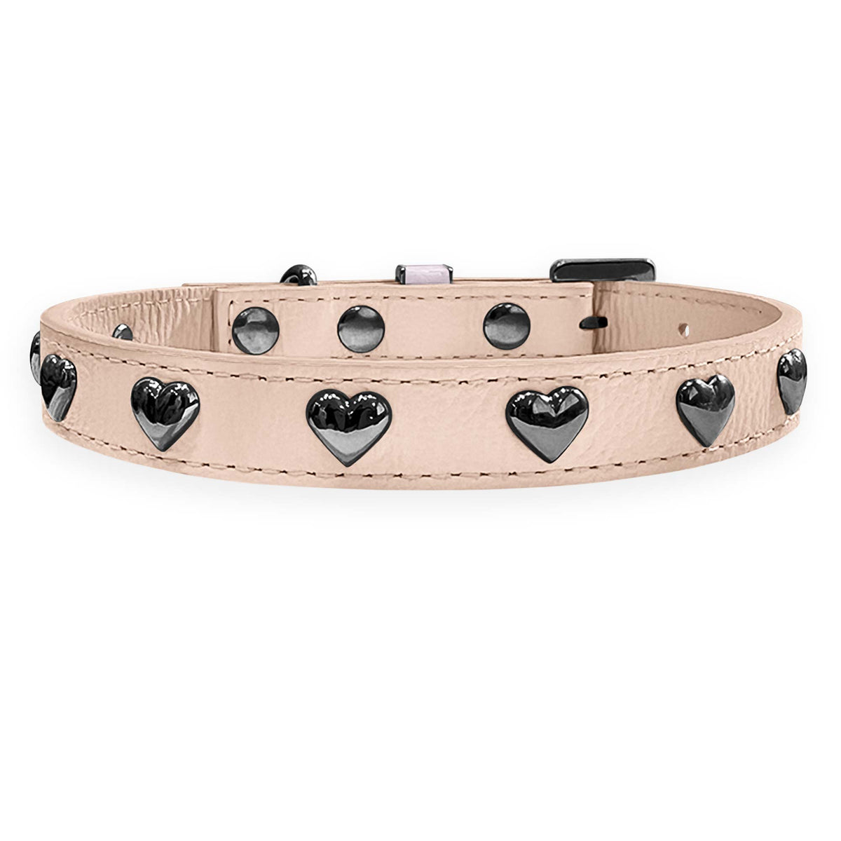 Coleira Personalizada para Cachorro com Corações | Stella