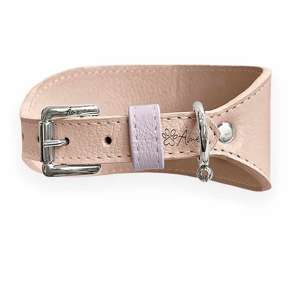 Coleira de Couro para Galgo com Design Anatômico