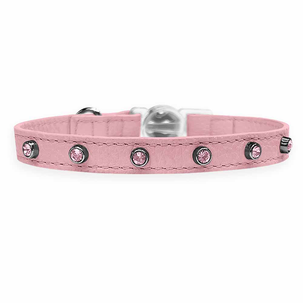 Coleira para Gato em Couro com Strass | Alice
