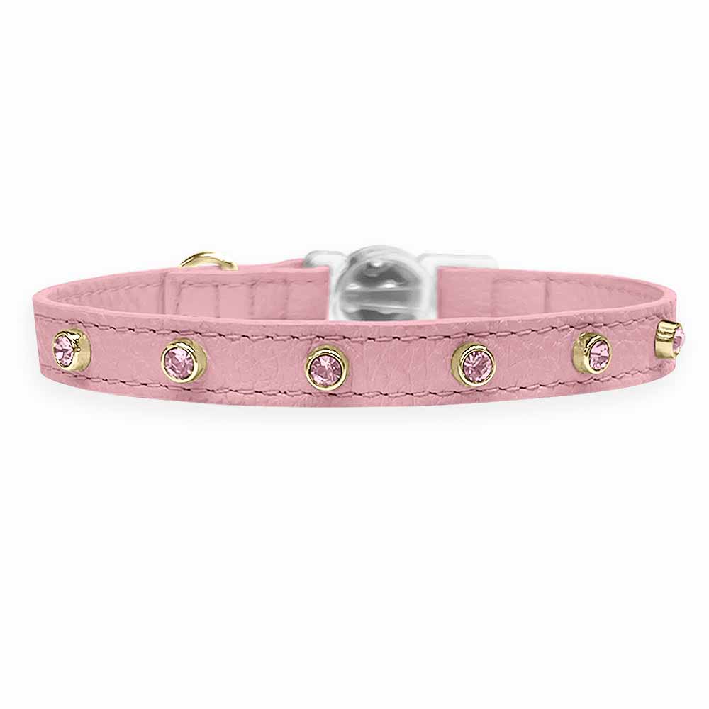 Coleira para Gato em Couro com Strass | Alice