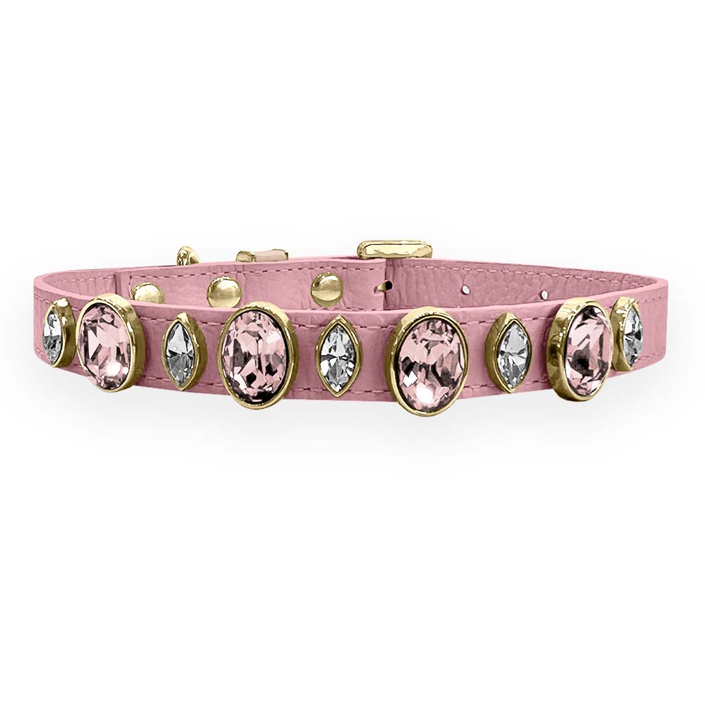 Coleira para Cachorro com Cristais de Strass | Catarina