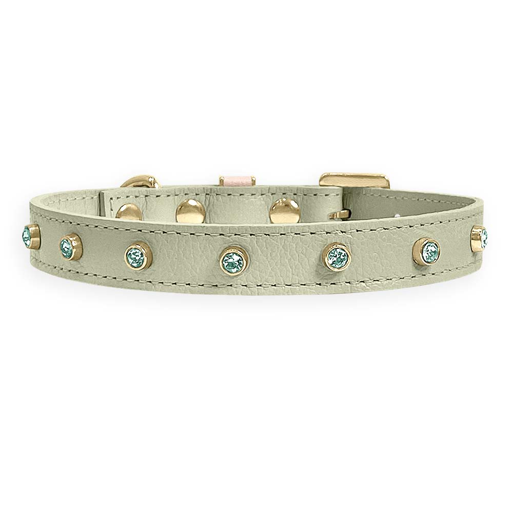 Coleira Personalizada para Cachorro com Strass | Alice