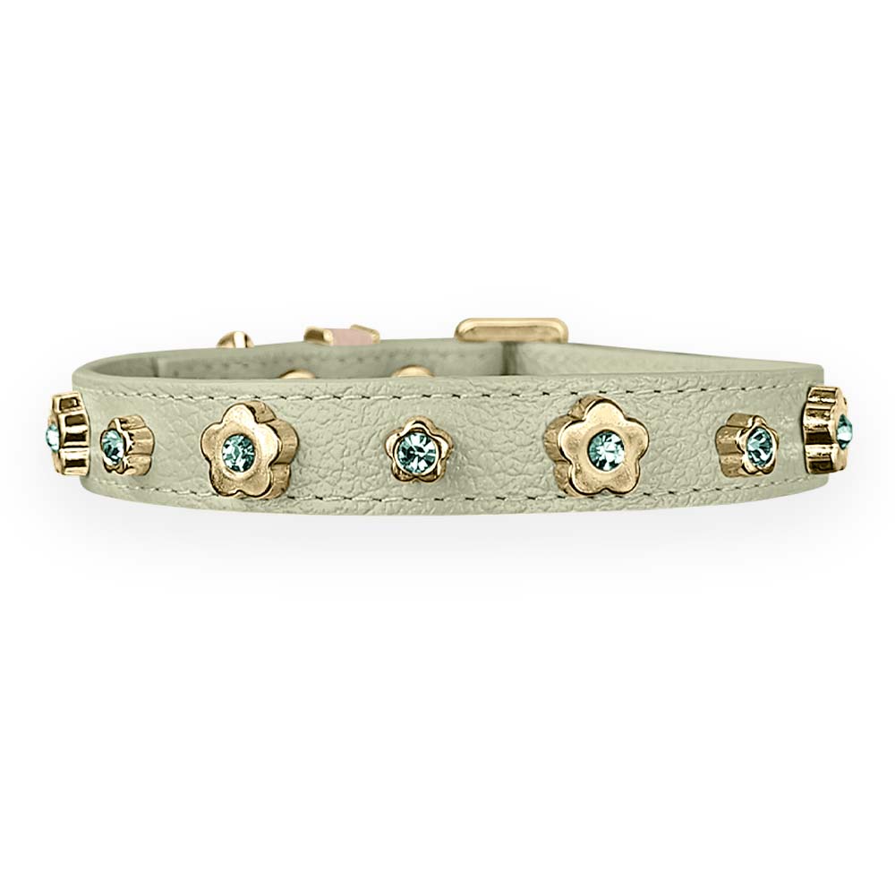 Coleira Personalizada para Cachorro com Flor | Kylie
