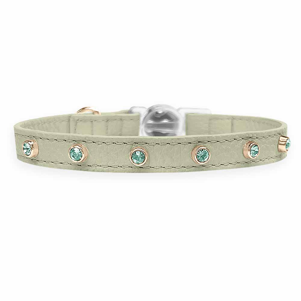 Coleira para Gato em Couro com Strass | Alice