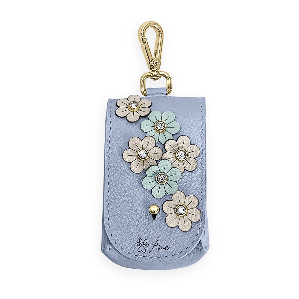 Porta Saquinhos Higiênicos de Couro com Flores | Prímula