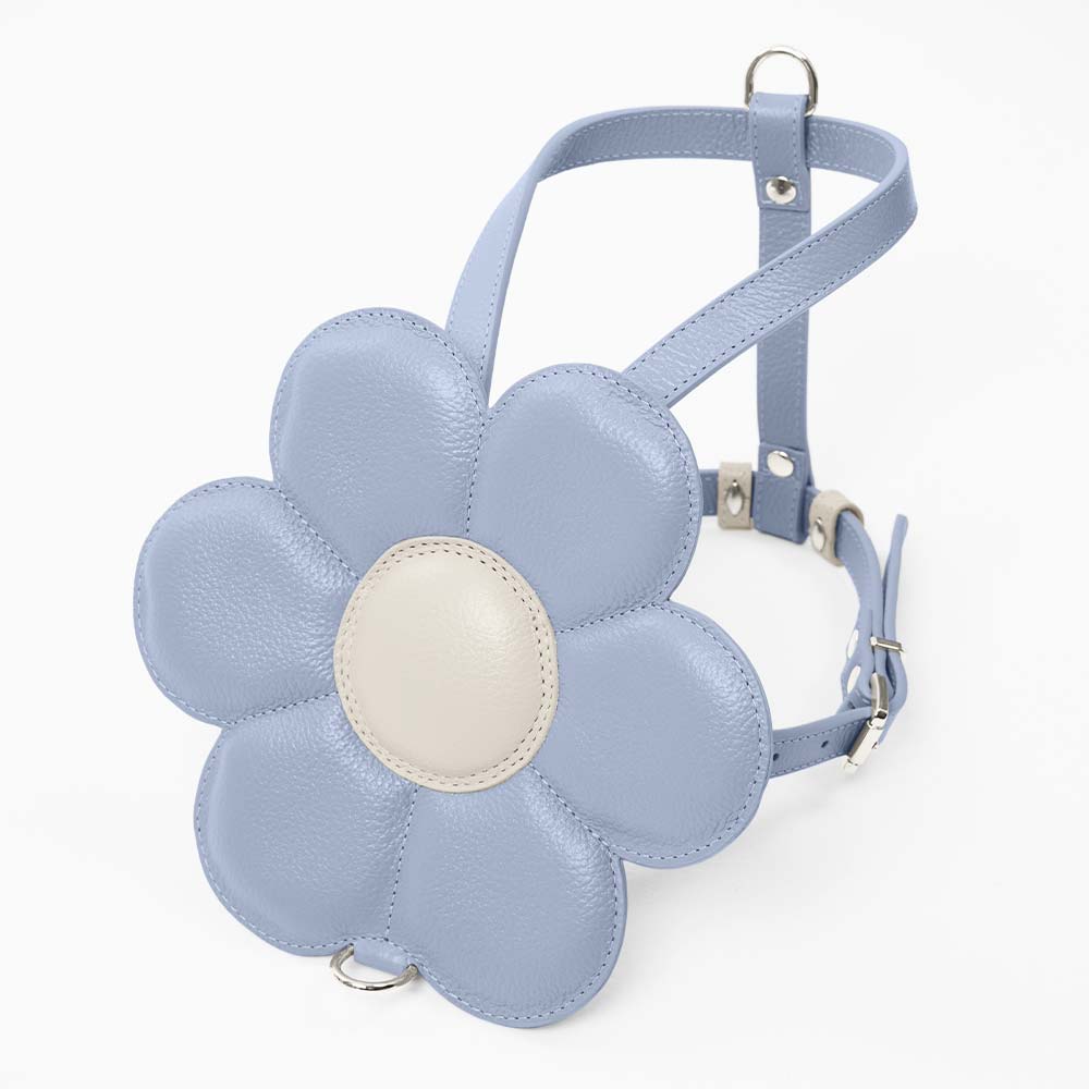 Peitoral de Couro para Cachorro com Flor | Florence