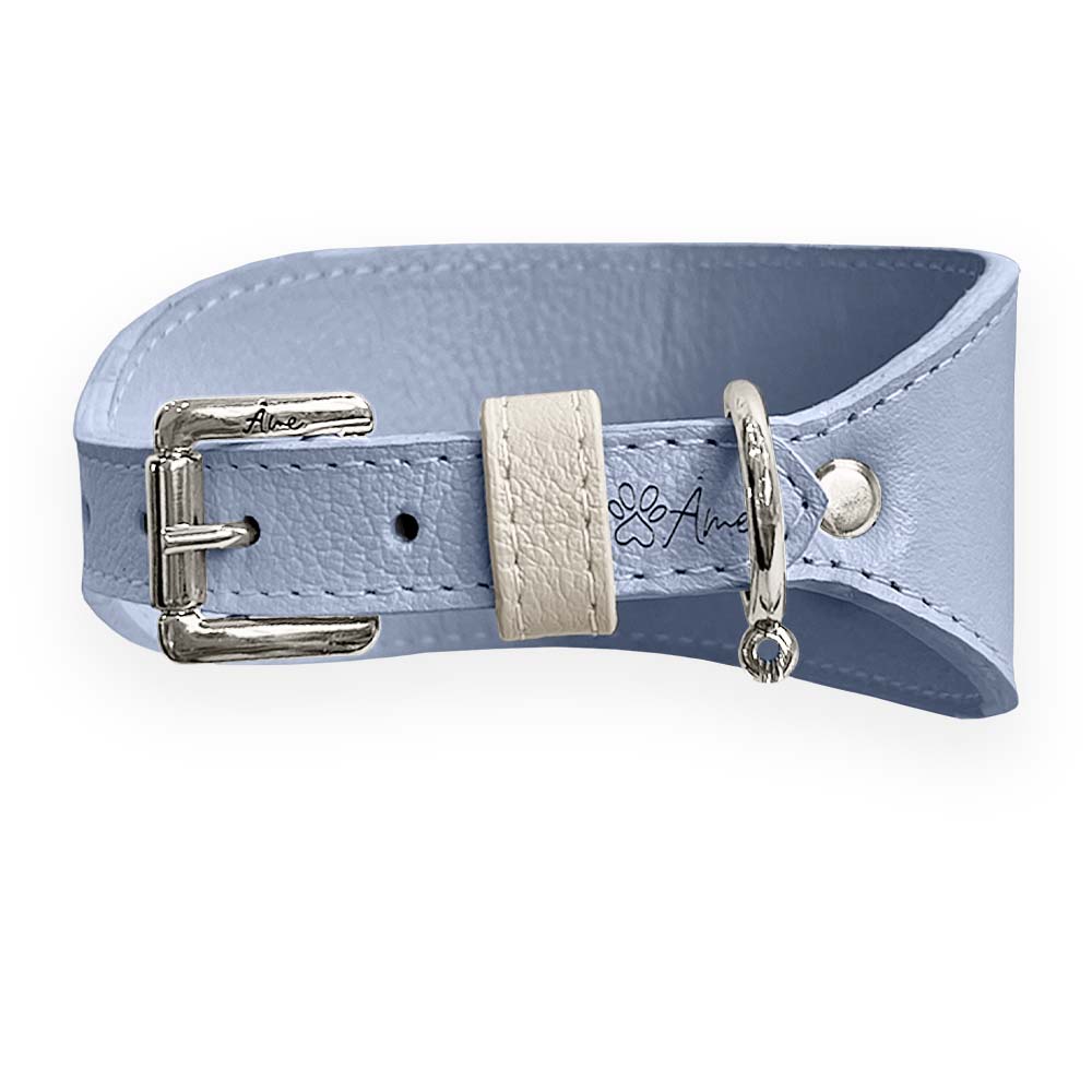 Coleira de Couro para Galgo com Design Anatômico