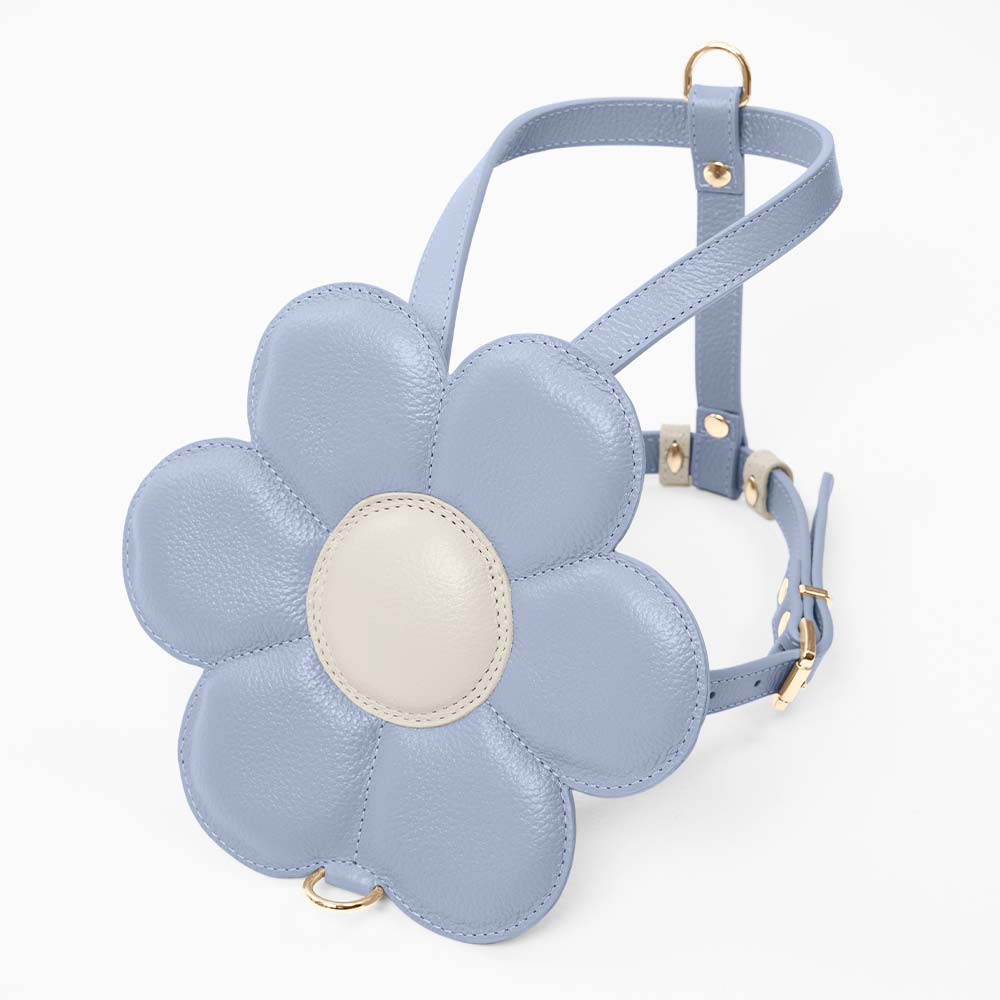 Peitoral de Couro para Cachorro com Flor | Florence