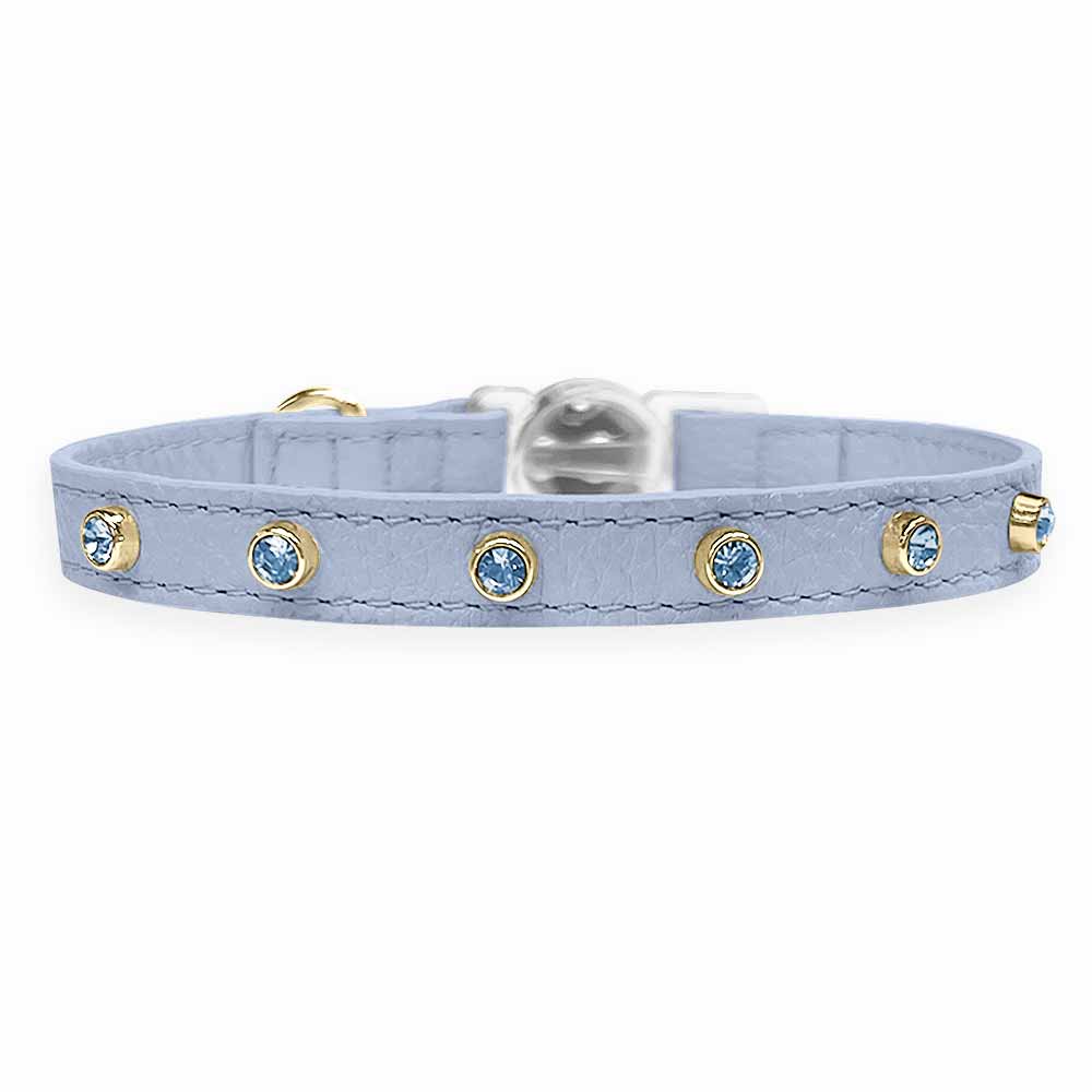 Coleira para Gato em Couro com Strass | Alice