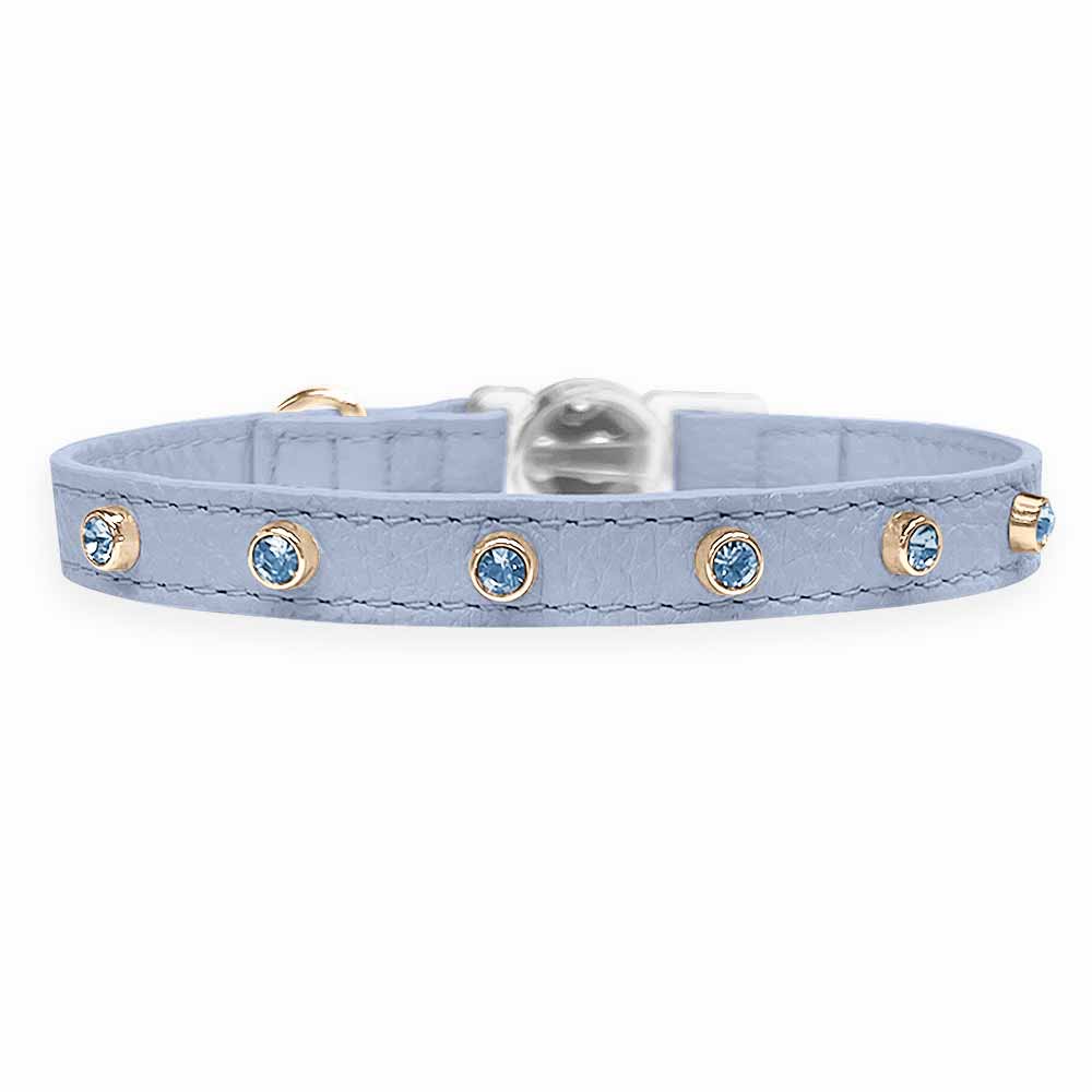 Coleira para Gato em Couro com Strass | Alice
