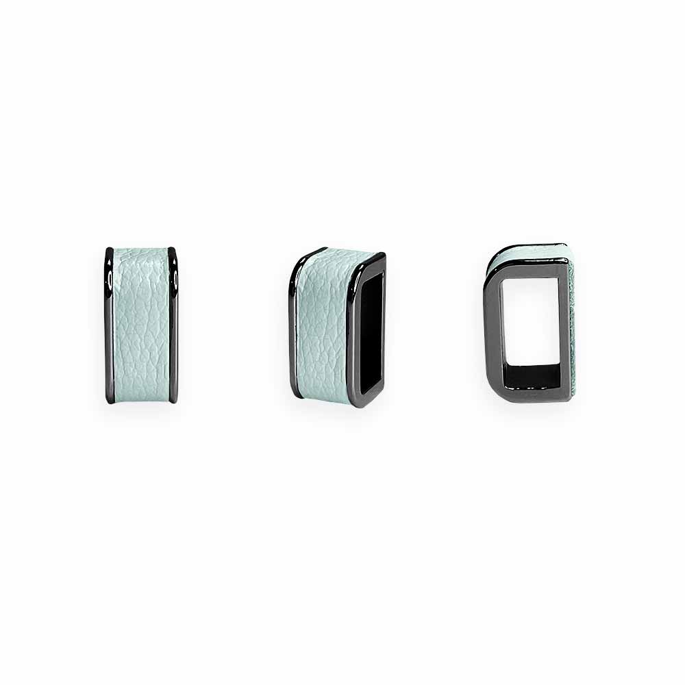 Passador de Metal para Coleira com Interior em Couro