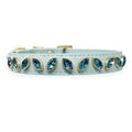 Azul Bebê com Off White e pedras Denim Blue