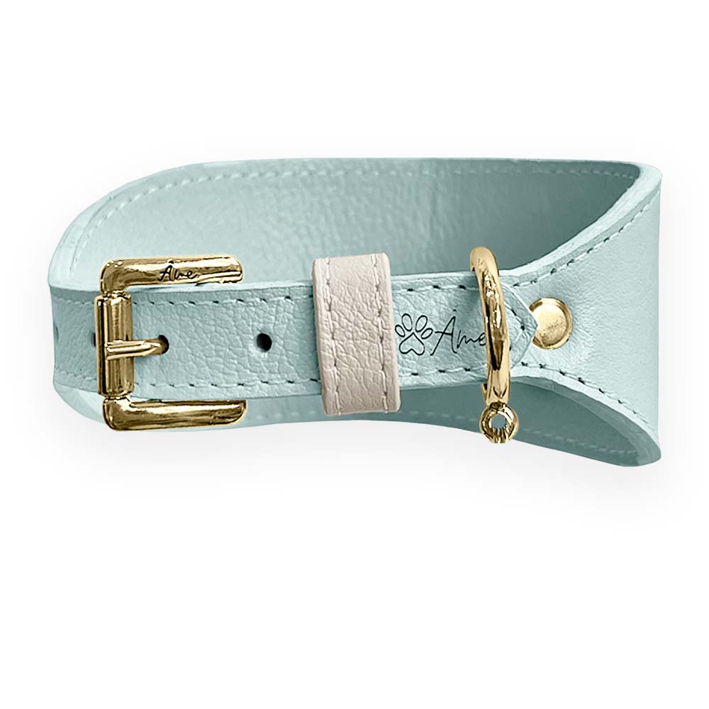 Coleira de Couro para Galgo com Design Anatômico