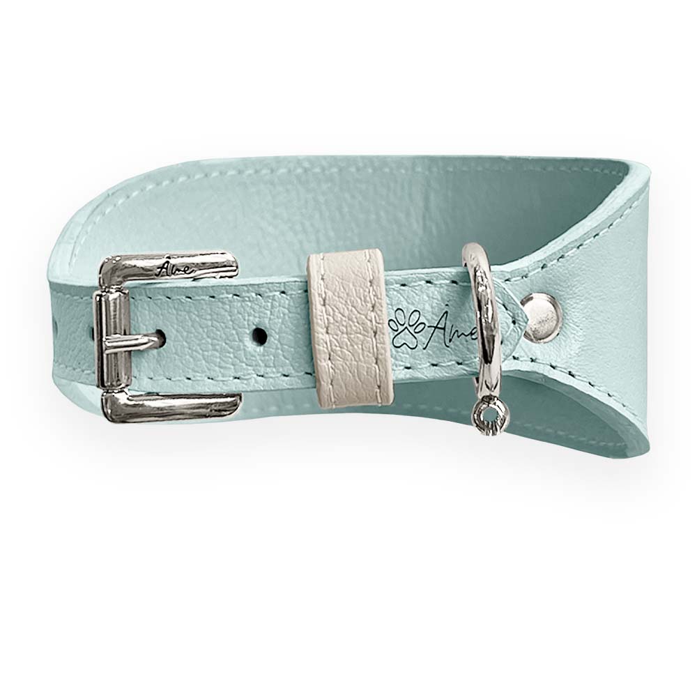 Coleira de Couro para Galgo com Design Anatômico