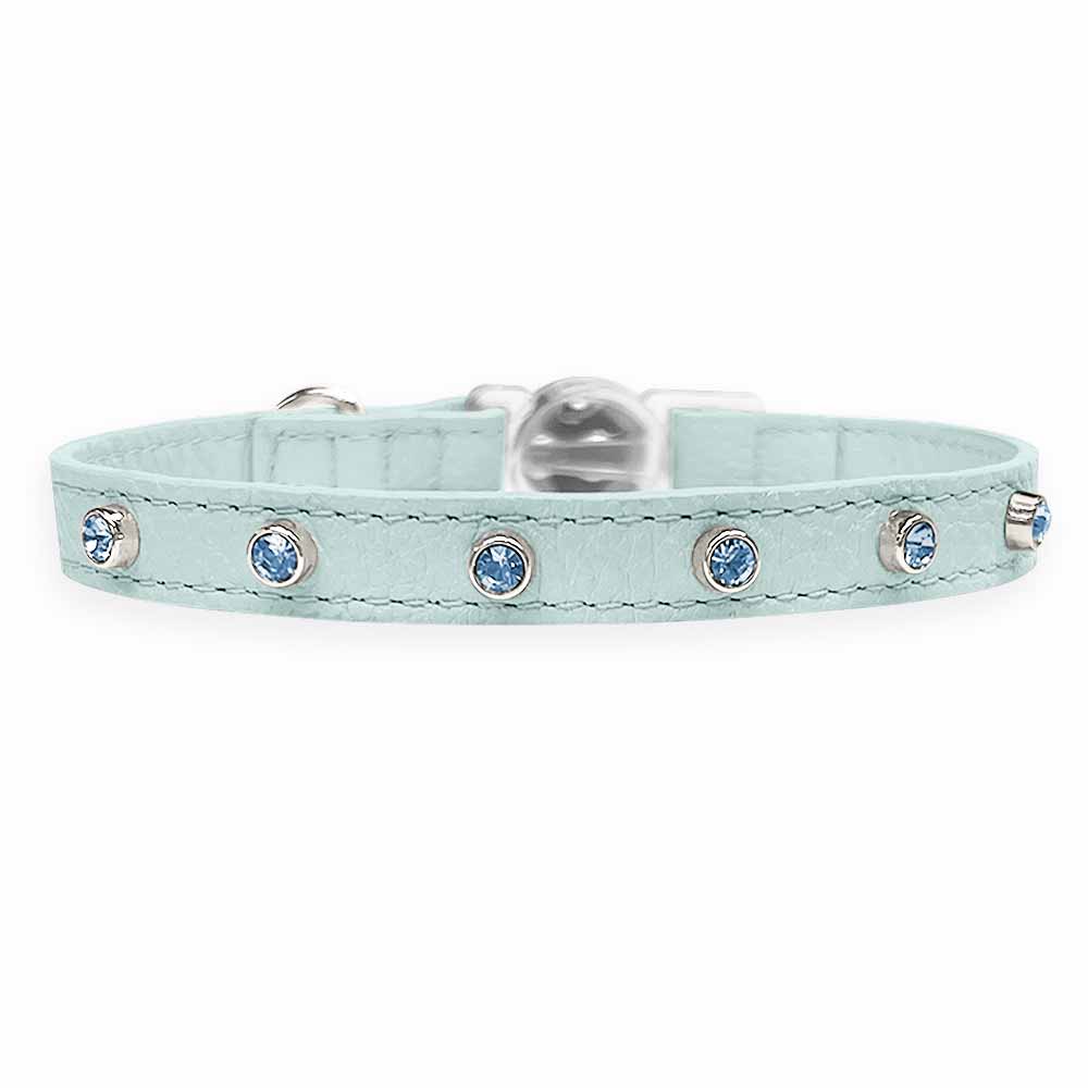 Coleira para Gato em Couro com Strass | Alice
