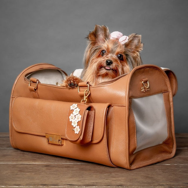 Bolsa de Transporte Pet em Couro | Ollie