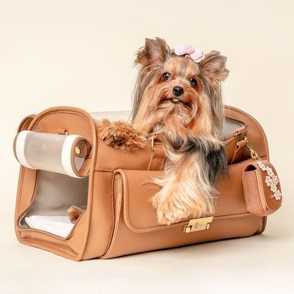 Bolsa de Transporte Pet em Couro | Ollie